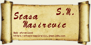 Staša Maširević vizit kartica